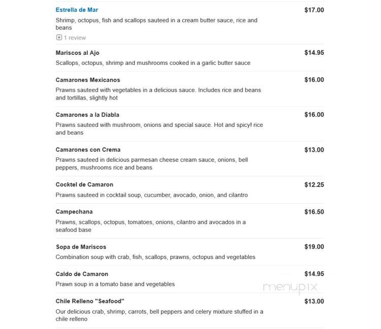 La Palma - Hermiston, OR menu_pic