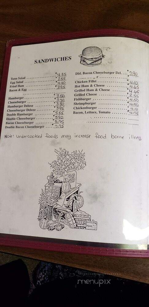 Wagon Wheel Cafe - Hebron, ND menu_pic