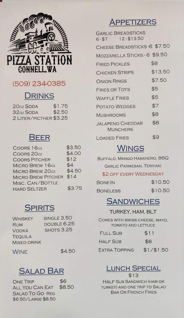 Pizza Station - Connell, WA menu_pic