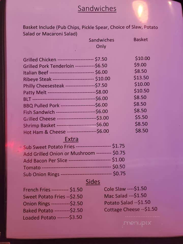 Shorty's - Watseka, IL menu_pic