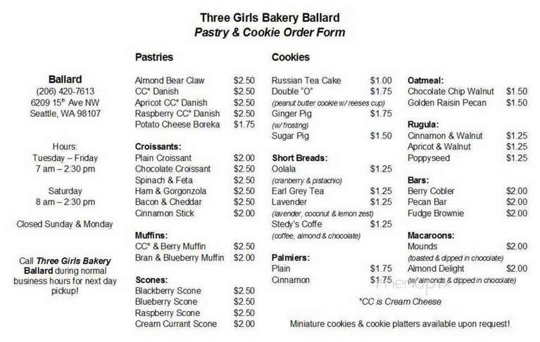 Three Girls Bakery - Seattle, WA