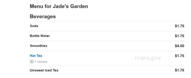 Jade's Garden - Plano, IL menu_pic