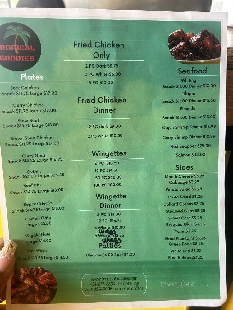 Tropical Goodies Restaurant - Charlotte, NC menu_pic