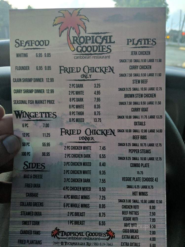 Tropical Goodies Restaurant - Charlotte, NC menu_pic