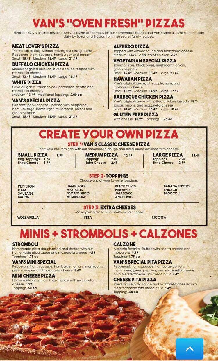 Van's Pizza House - Elizabeth City, NC