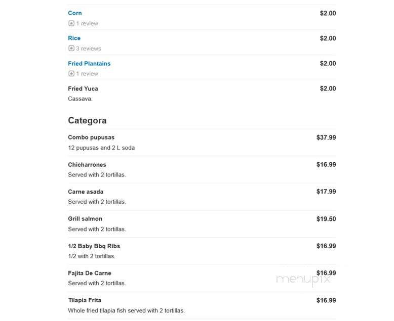 Pollo & Steak Grill - Bladensburg, MD menu_pic