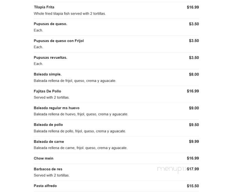 Pollo & Steak Grill - Bladensburg, MD menu_pic