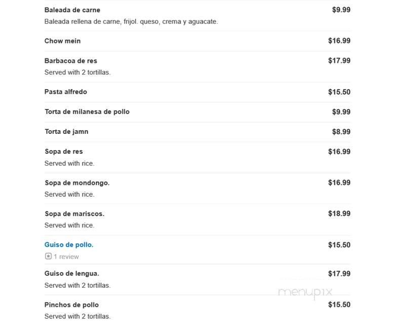 Pollo & Steak Grill - Bladensburg, MD menu_pic