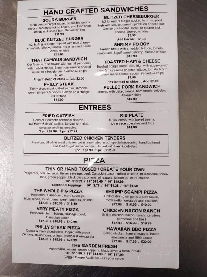 Blitzed Pig Bar & Grill - Hot Springs, AR menu_pic