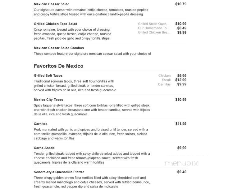 El Torino - Johnson, KS menu_pic