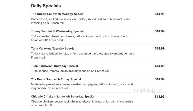 Jet Stream Deli - Palm Springs, CA menu_pic