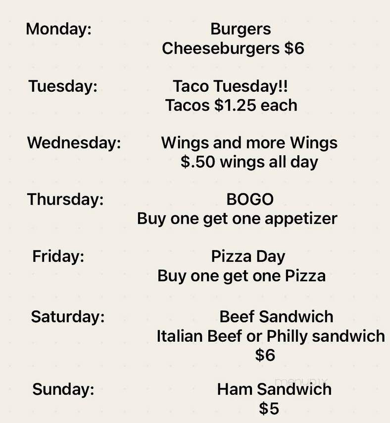 Rank's Tavern - Adams, WI menu_pic