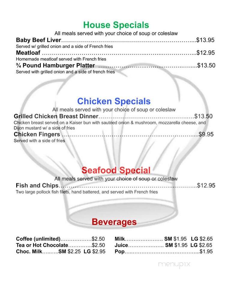 Village Kitchen - Windsor, ON menu_pic