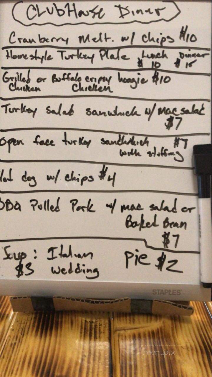 Clubhouse Restaurant - Olean, NY menu_pic