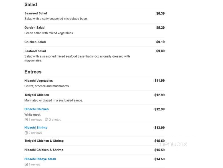 Japan Express - Durham, NC menu_pic