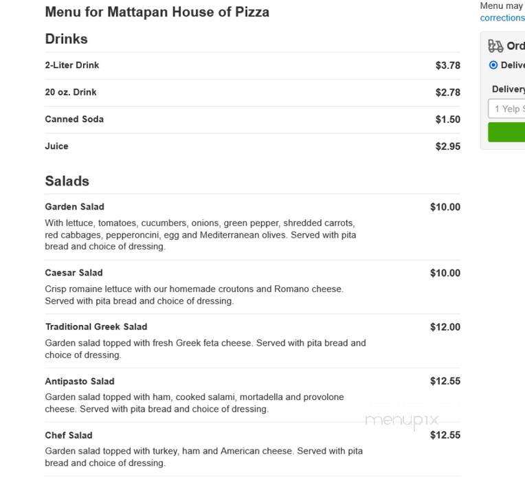 Mattapan House Of Pizza - Mattapan, MA