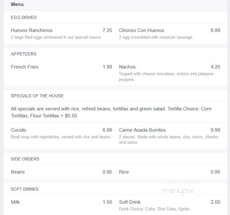 Mexico Lindo - Freehold, NJ menu_pic
