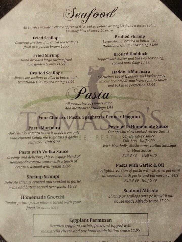 Tomassoc Restaurant - Waverly, NY menu_pic