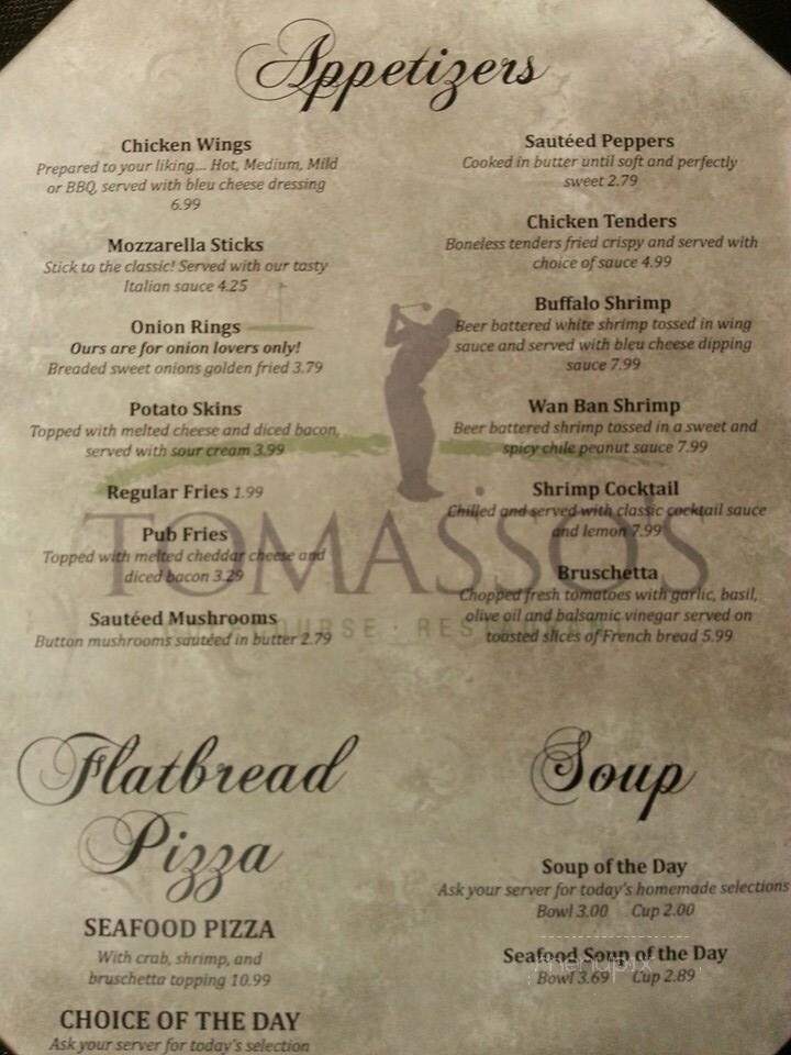 Tomassoc Restaurant - Waverly, NY menu_pic