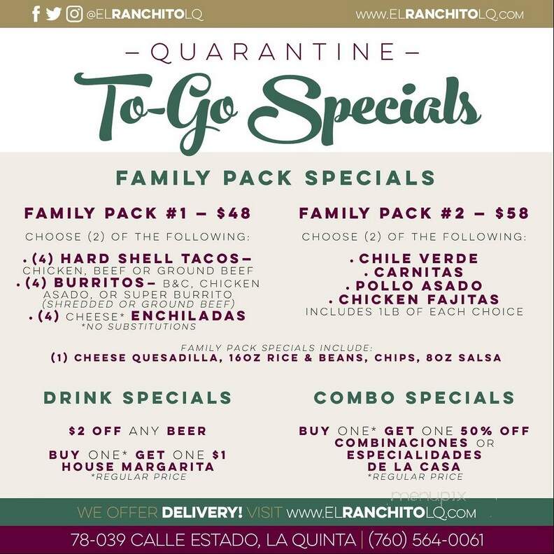 El Ranchito Taco Shop - La Quinta, CA
