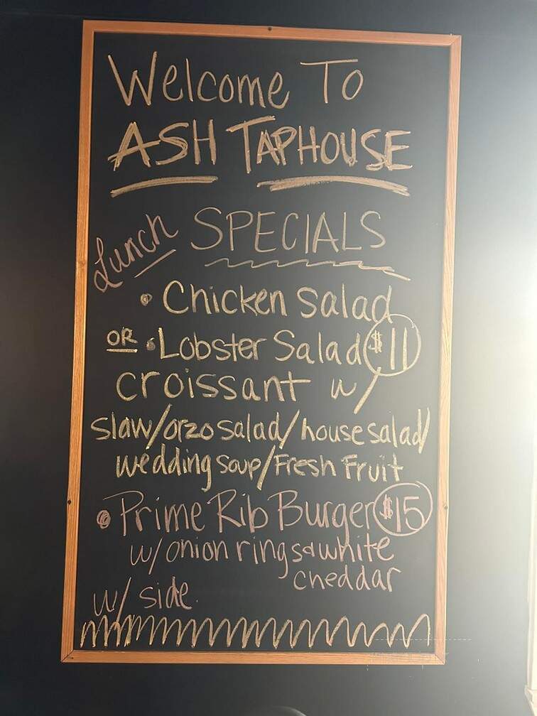 Ash Taphouse - New Kensington, PA menu_pic