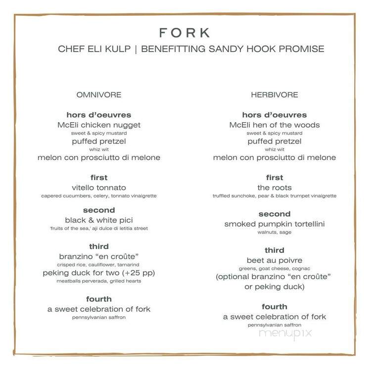 What The Fork - Philadelphia, PA menu_pic