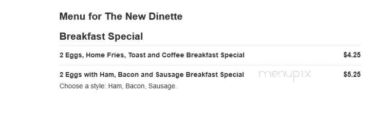 New Dinette - Staten Island, NY menu_pic