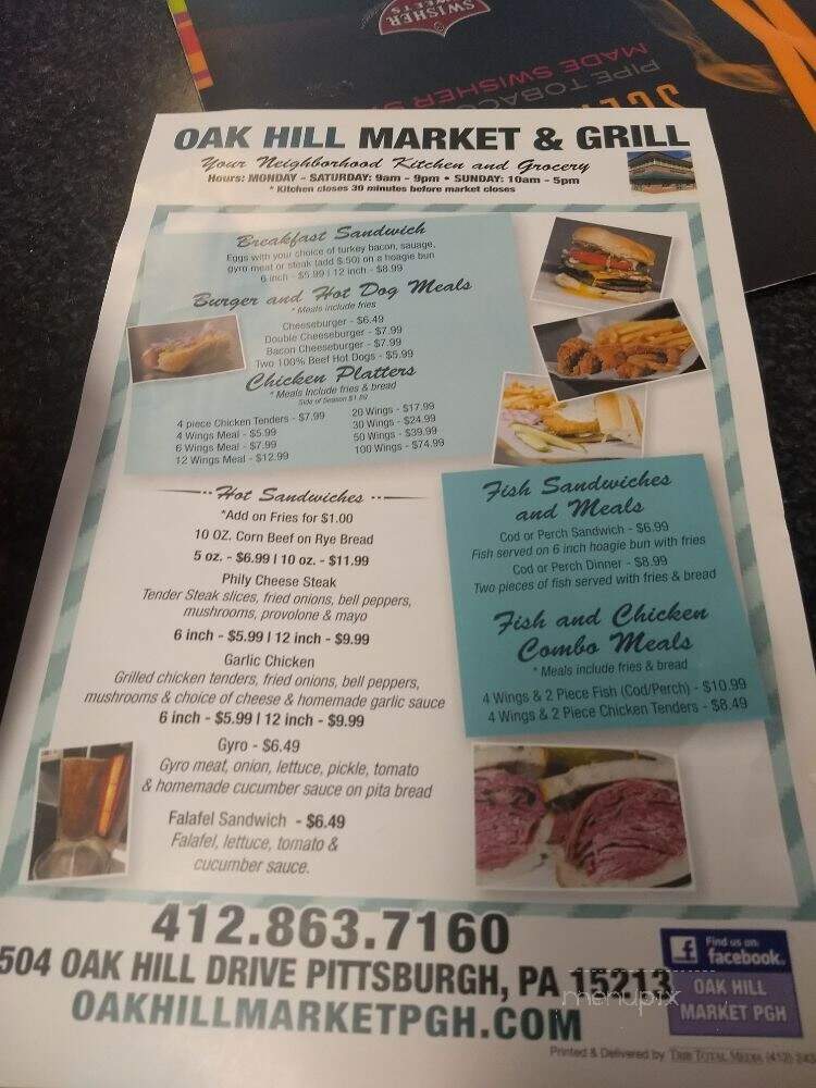 Oak Hill Market - Pittsburgh, PA menu_pic