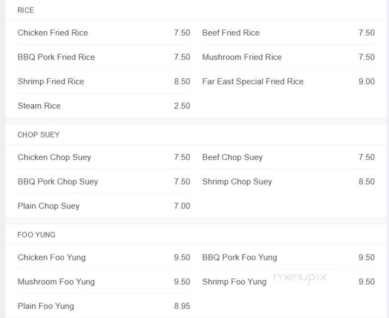 Far East Foods - Calgary, AB menu_pic