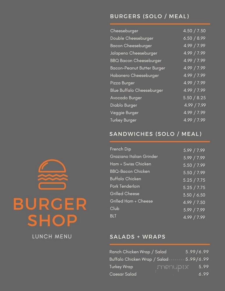 Burger Shop - Des Moines, IA menu_pic