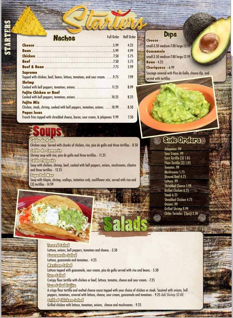 La Hacienda - Buckner, MO menu_pic