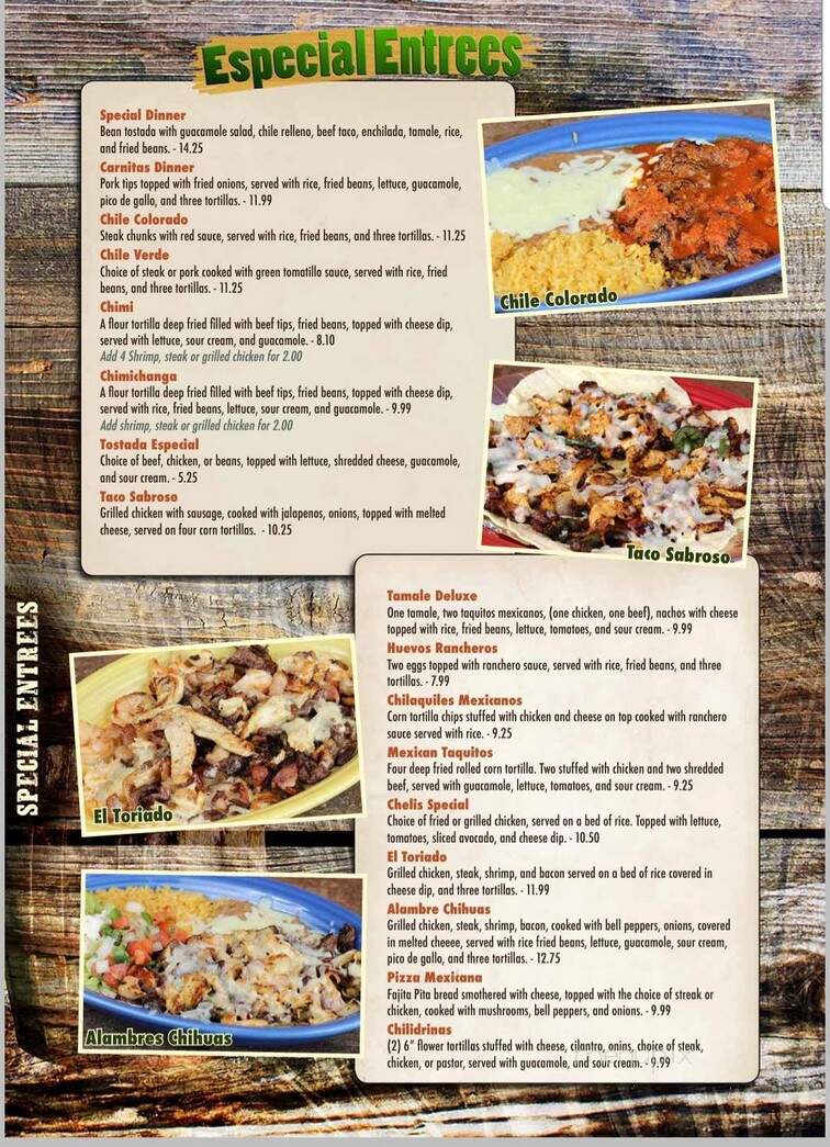 La Hacienda - Buckner, MO menu_pic