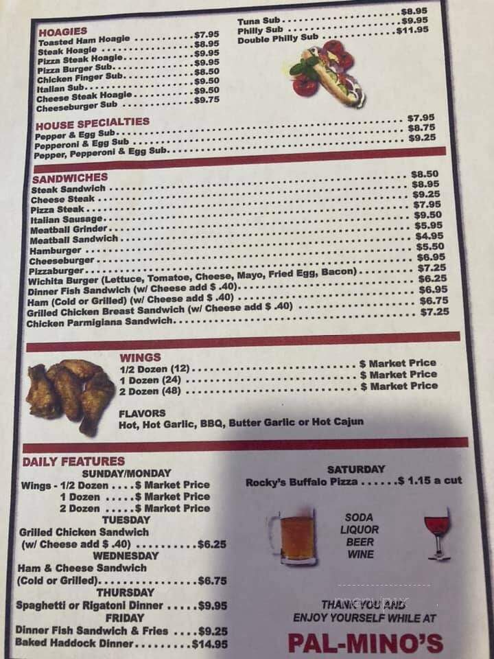 Pal-Mino's Italian Village - Altoona, PA menu_pic