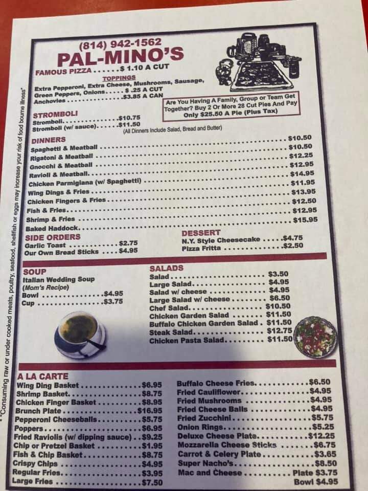 Pal-Mino's Italian Village - Altoona, PA menu_pic