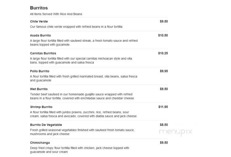 La Hacienda Mexican Restaurant - Herington, KS menu_pic