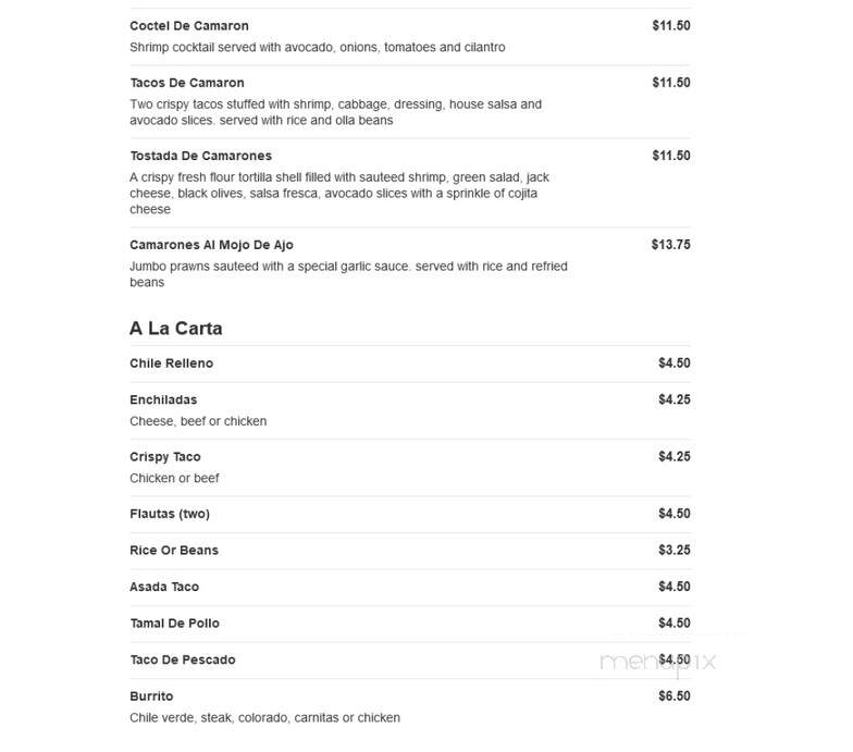 La Hacienda Mexican Restaurant - Herington, KS menu_pic
