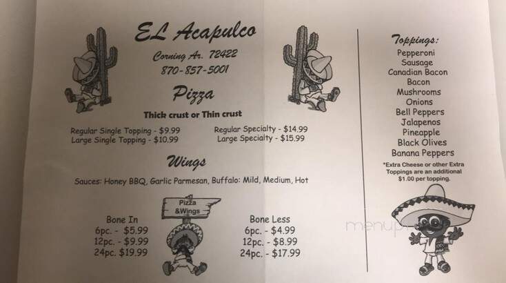 El Acapulco - Corning, AR menu_pic