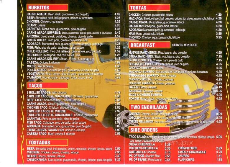 Aliberto's Mexican Food - Show Low, AZ menu_pic