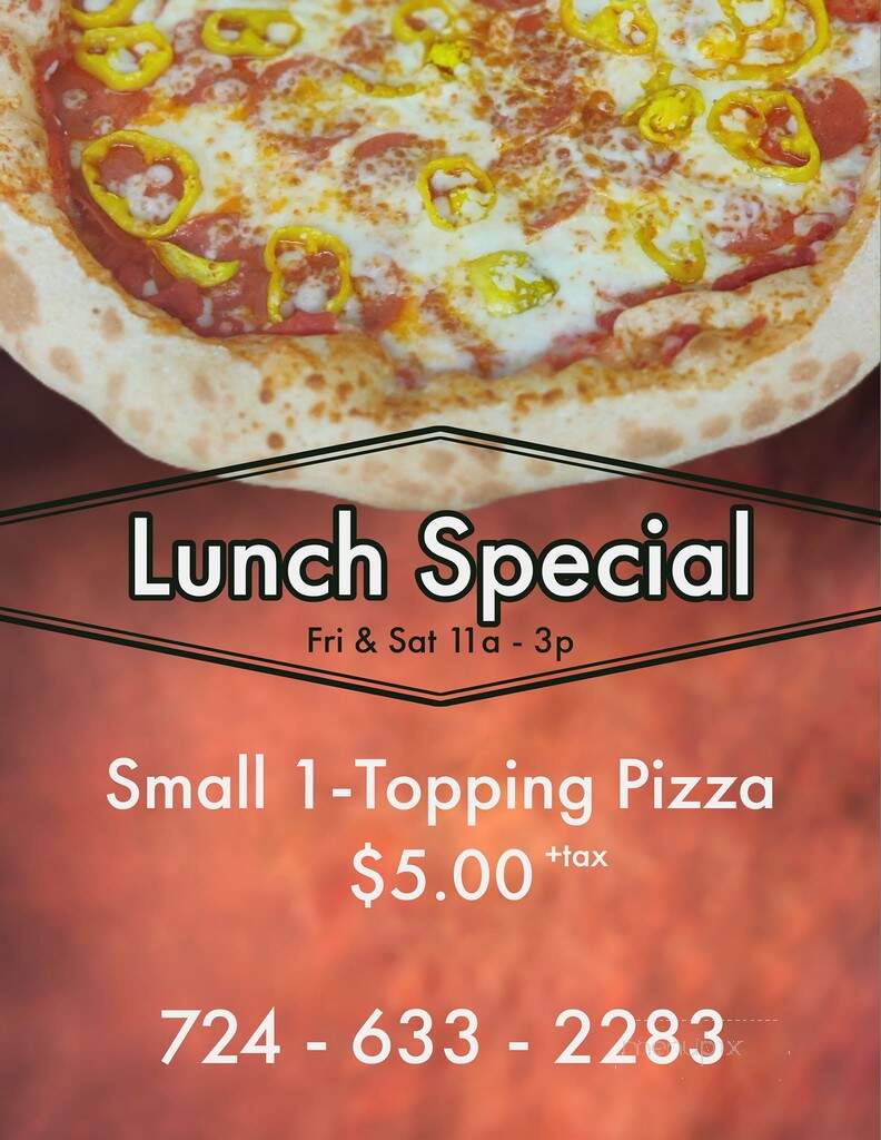 Bella's Pizzaria - Belle Vernon, PA menu_pic