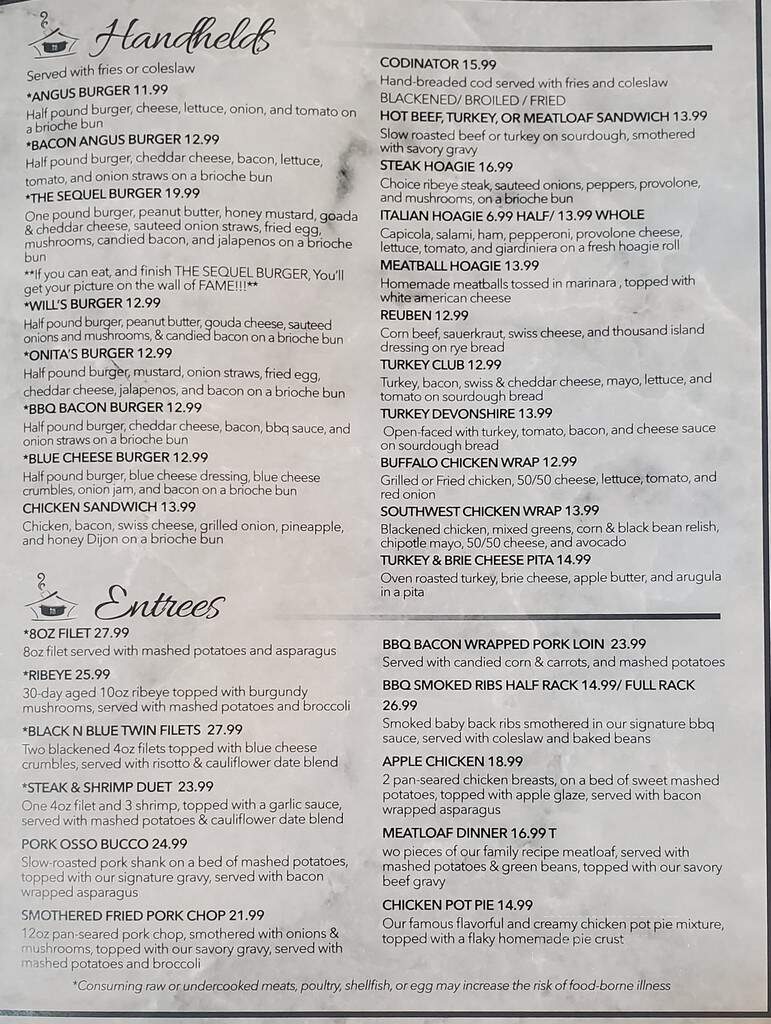 The Sequel - Greensburg, PA menu_pic