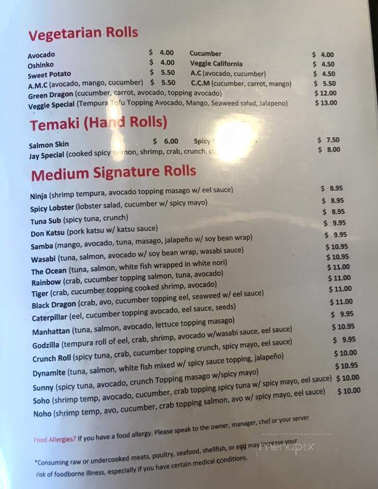Hoshitori - Old Tappan, NJ menu_pic