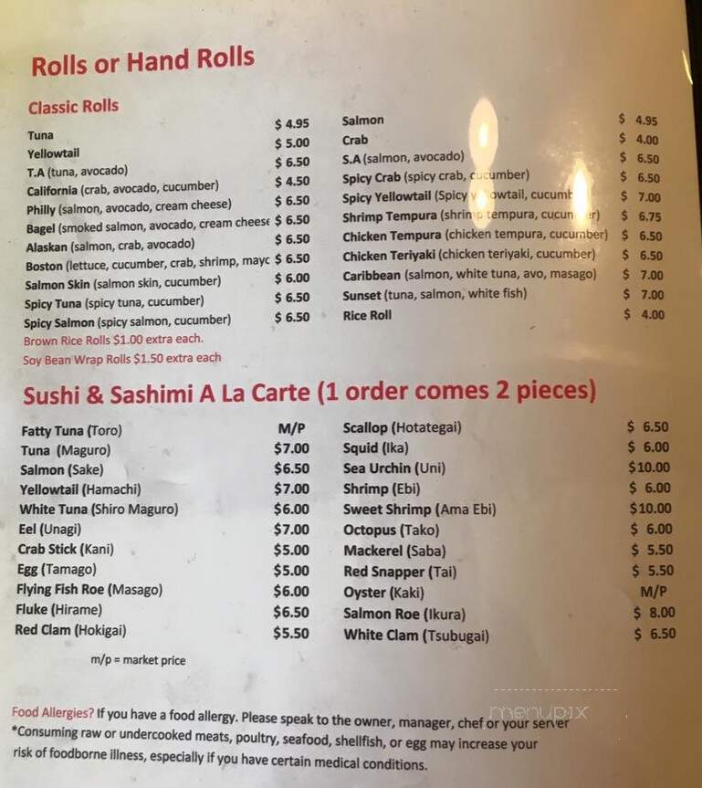 Hoshitori - Old Tappan, NJ menu_pic