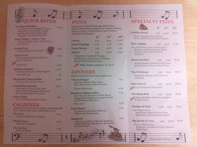 Saucy Jacks - Camden, OH menu_pic