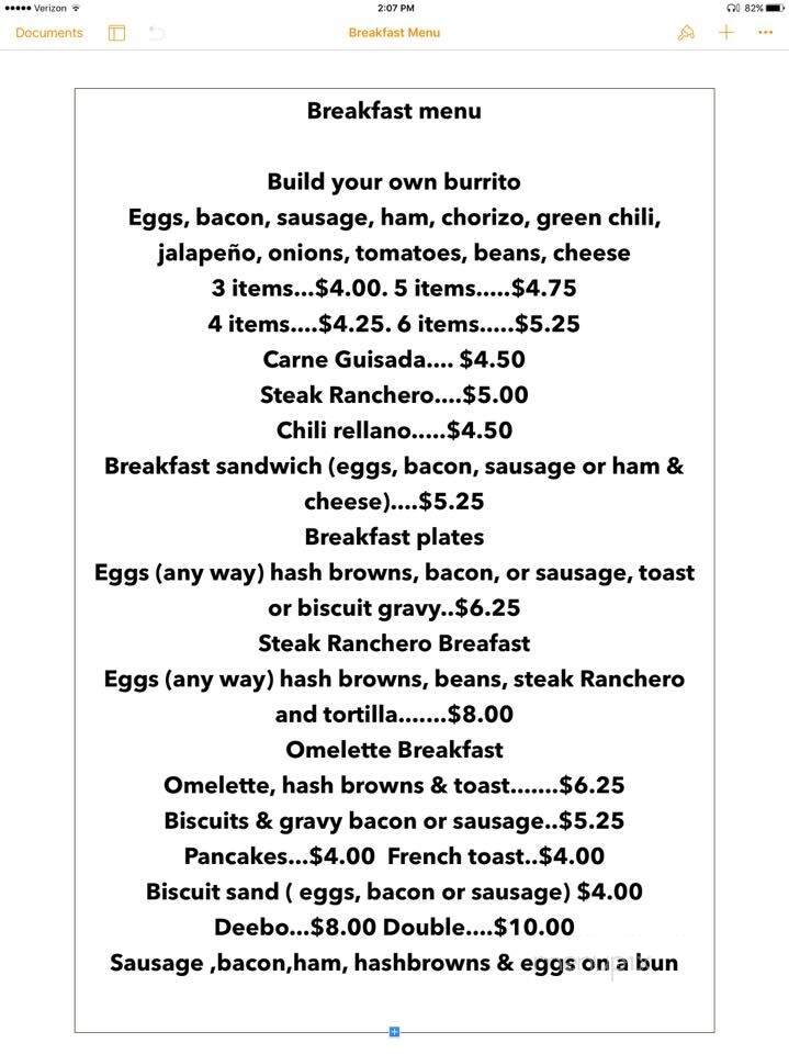 A&S Express - Eunice, NM menu_pic