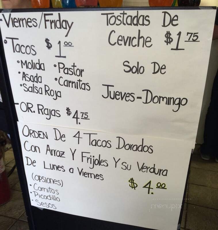 El Mexicano - Moline, IL menu_pic