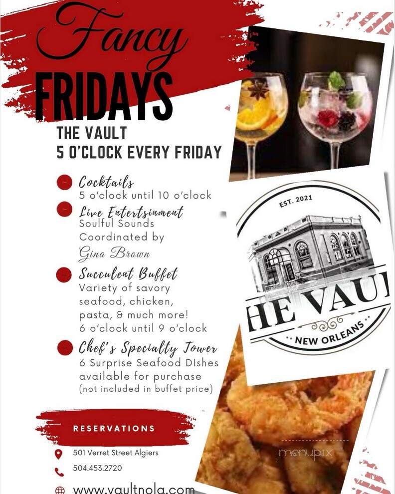 The Vault Nola - New Orleans, LA menu_pic