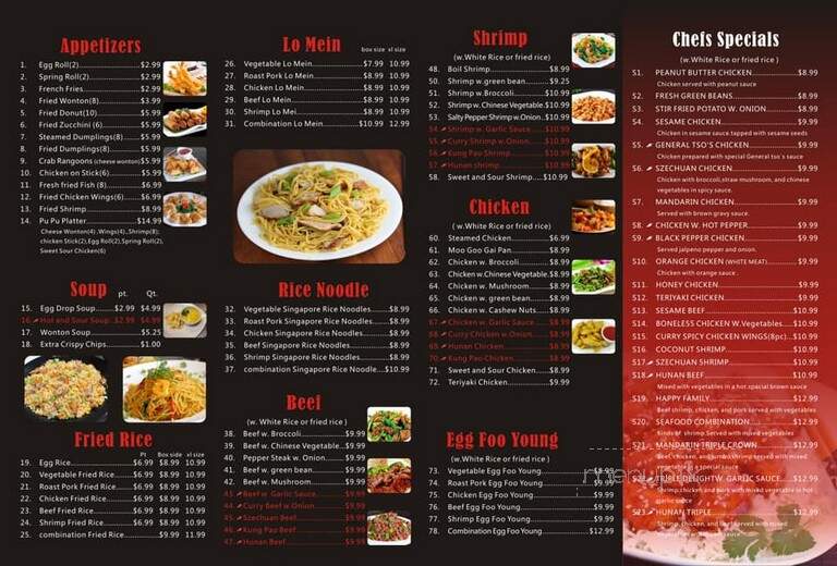 Golden Dragon Chinese Buffet - Covington, LA menu_pic