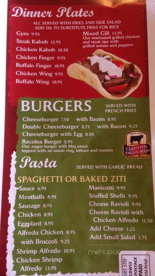 Bakers Corner Pizza - Seekonk, MA menu_pic