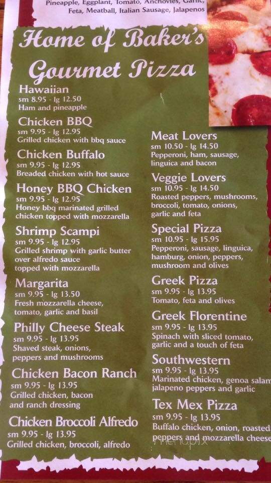 Bakers Corner Pizza - Seekonk, MA menu_pic