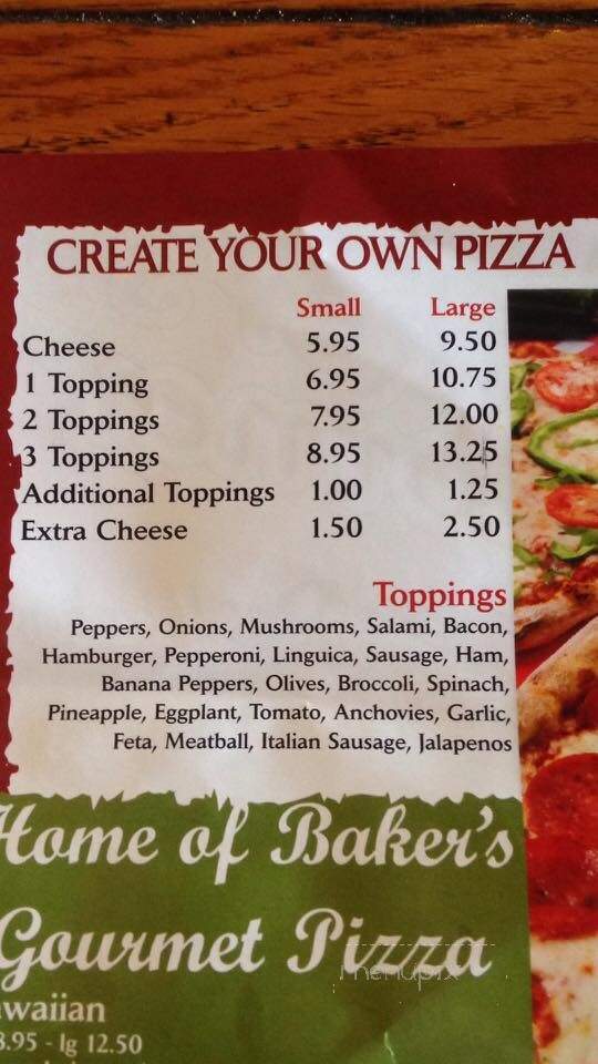 Bakers Corner Pizza - Seekonk, MA menu_pic